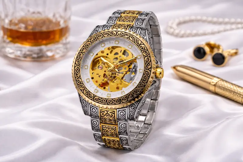 Automatic Mechanical Skeleton Watch for Men - Image 8 in Pune